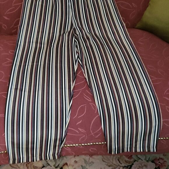 Kathie Lee Collection Stripped Wide Leg Pants - Picture 3 of 7